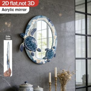 Ocean-Themed Turtle Wall Mirror