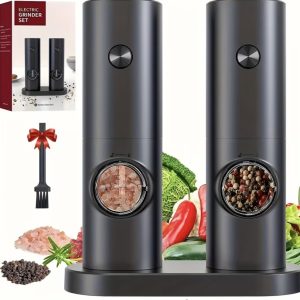 2-Piece Electric Salt & Pepper Grinder Set
