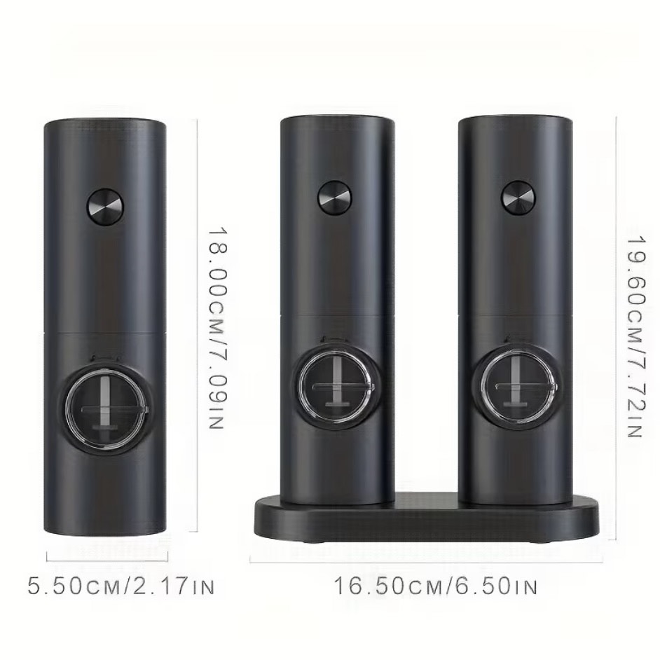 2-Piece Electric Salt & Pepper Grinder Set - Image 4