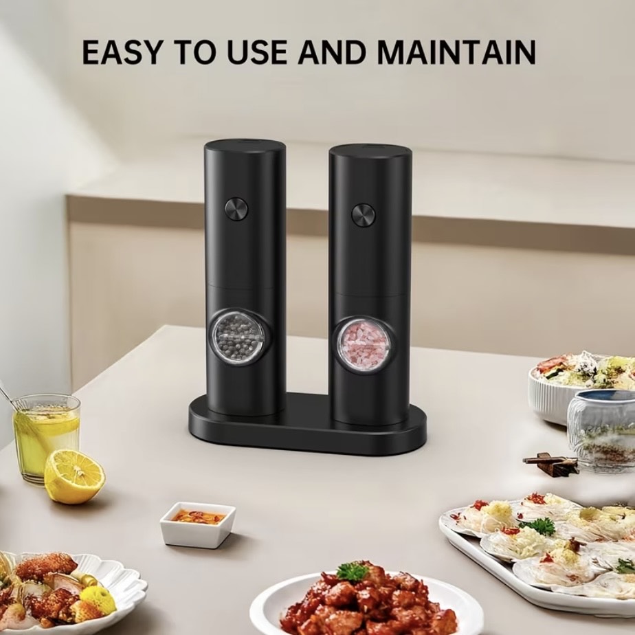 2-Piece Electric Salt & Pepper Grinder Set - Image 8